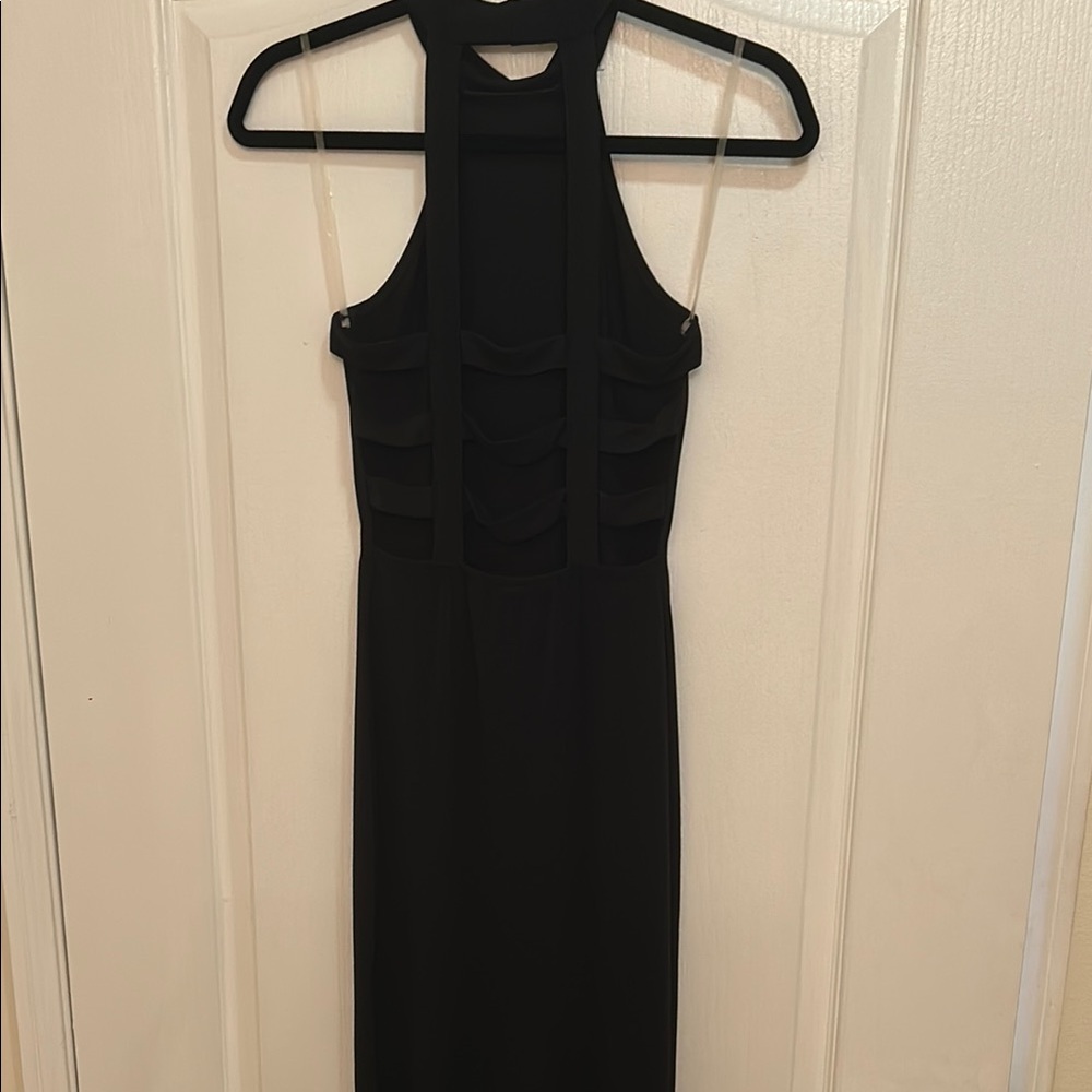 Elegant Black Halter Dress